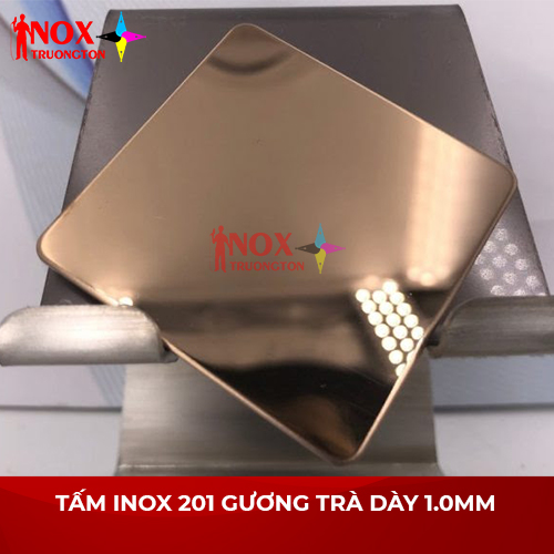 Tấm Inox 201 gương trà dày 1.0mm